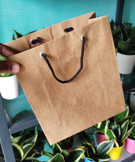 Picture of Brown paper bag with handle  (5 x 4 x 8 inch)